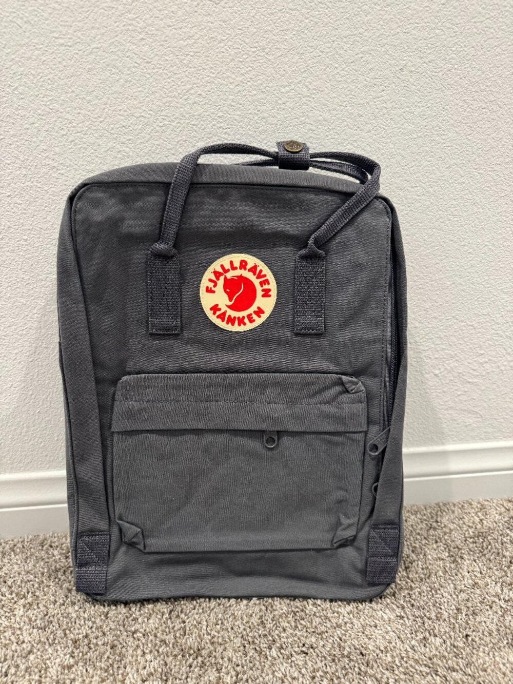 Fjallraven Kanken Classic Backpack Black Gray School Travel Bag